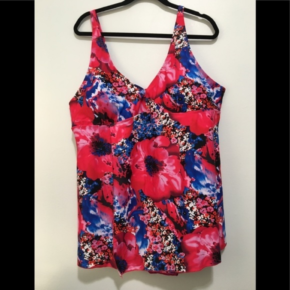 NWOT ROMANTIC FLORAL SIZE 3XL ONE PIECE SWIMSUIT - Picture 1 of 10